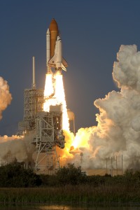 Launch of space shuttle Discovery