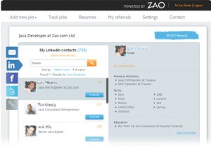 Job referral application Zao