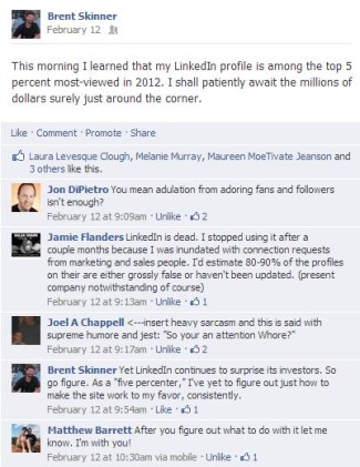 LinkedIn, Facebook, social media